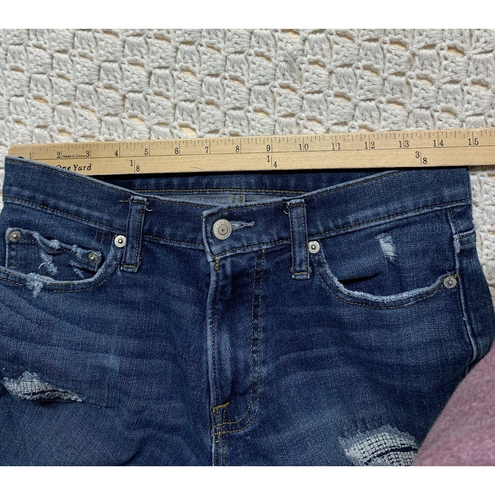 Abercrombie Fitch Jeans Men's Tag 30x32‎ Approx 30x30 Skinny Stretch Blue Denim - Picture 9 of 12